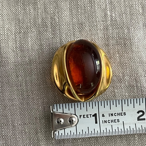 80s Vintage Serge Breton Amber Murano Glass Earrings - Picture 8 of 9
